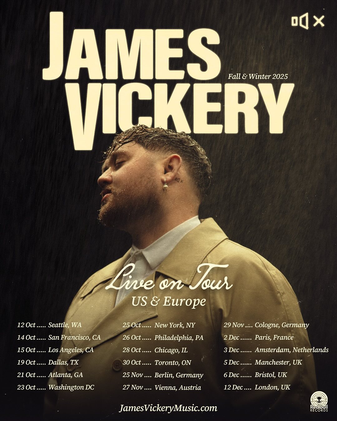 James Vickery Live on Tour Poster 2025